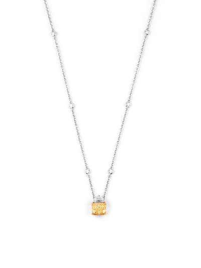 GIROCOLLO IN ORO BIANCO 18KT CON DIAMANTE FANCY YELLOW E DIAMANTI