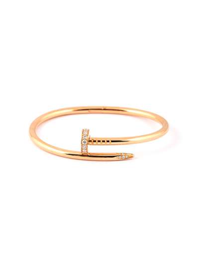BRACCIALE CARTIER CHIODO JUSTE UN CLOU MODELLO CLASSICO CON 32 DIAMANTI IN ORO ROSA 18KT
