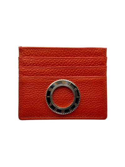 SPEEDOMETER OFFICIAL WALLET PELLE ARANCIONE GHIERA VINTAGE MATT BLACK/GOLD WSO ARANCIO - RING VM 2