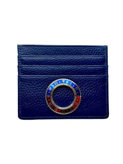 SPEEDOMETER OFFICIAL WALLET PELLE BLU GHIERA BLU/ROSSO WSO BLU RING BLU/ROSSO