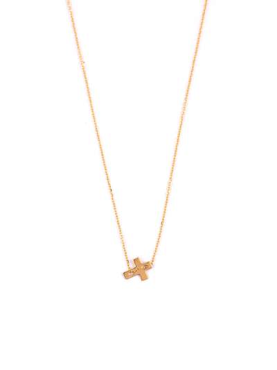 GIROCOLLO ORO GIALLO 18KT CROCE PIATTA