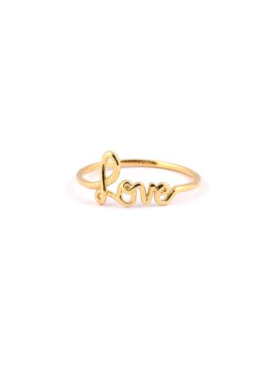 ANELLO IN ORO GIALLO 18KT LOVE