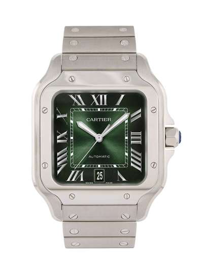 CARTIER SANTOS DE CARTIER MODELLO GRANDE VERDE IN ACCIAIO REF. WSSA0062