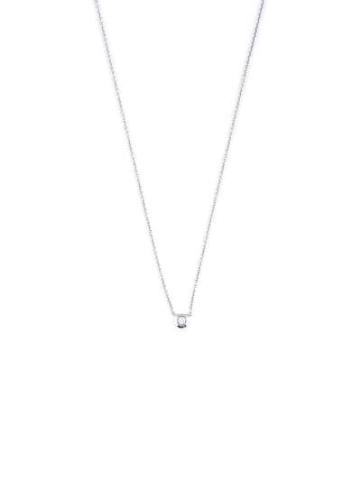 GIROCOLLO PUNTO LUCE IN ORO BIANCO 18KT CON DIAMANTE