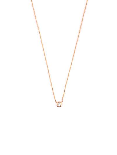 GIROCOLLO PUNTO LUCE IN ORO ROSA 18KT CON DIAMANTE