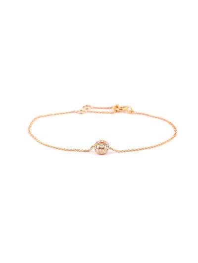 BRACCIALE IN ORO ROSA 18KT CERCHIETTO CON DIAMANTI