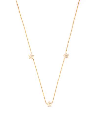 GIROCOLLO IN ORO GIALLO 18KT TRE STELLE CON DIAMANTI