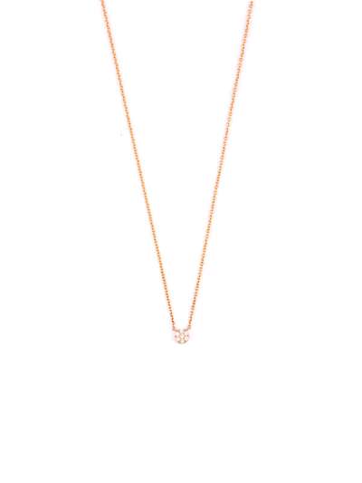 GIROCOLLO IN ORO ROSA 18KT BOTTONCINO DI DIAMANTI