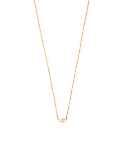 GIROCOLLO IN ORO GIALLO CROCE DI DIAMANTI