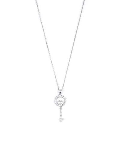 GIROCOLLO IN ORO BIANCO 18KT CHIAVE CON DIAMANTI