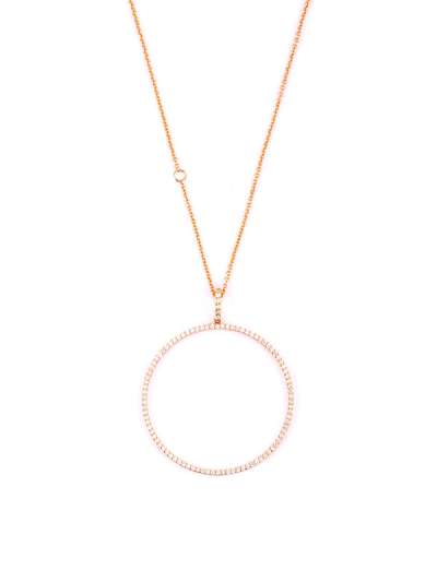 GIROCOLLO IN ORO ROSA 18KT CERCHIO DI DIAMANTI