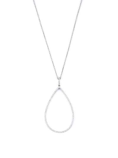 GIROCOLLO IN ORO BIANCO 18KT GOCCIA DI DIAMANTI