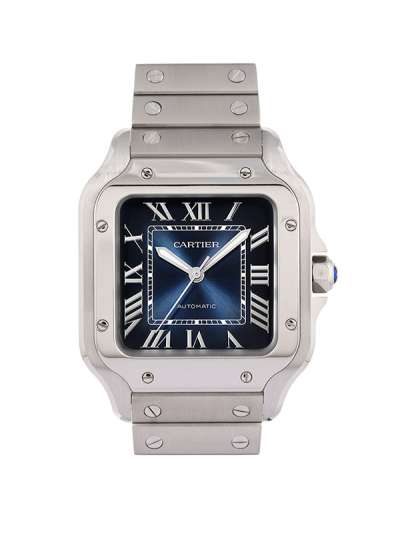 CARTIER SANTOS DE CARTIER MODELLO MEDIO BLU IN ACCIAIO REF. WSSA0063