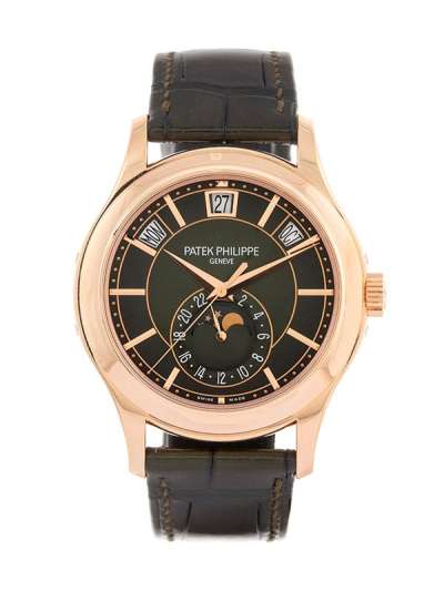 PATEK PHILIPPE ANNUAL CALENDAR OLIVE GREEN DIAL 40MM IN ORO ROSA 18KT REF. 5205R-011