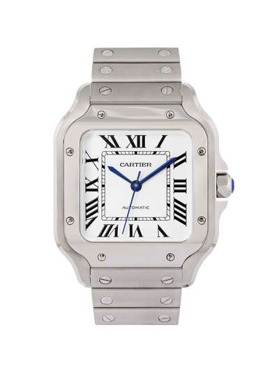 CARTIER SANTOS DE CARTIER MODELLO MEDIO ARGENTATO IN ACCIAIO REF. WSSA0029