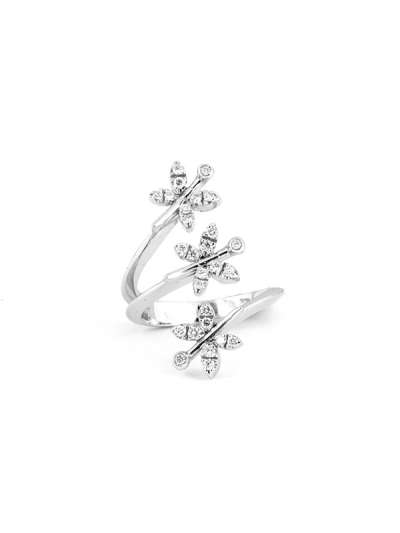 ANELLO FANTASIA IN ORO BIANCO 18KT CON DIAMANTI