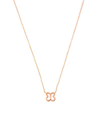 GIROCOLLO CON FARFALLA PICCOLA IN ORO ROSA 18KT