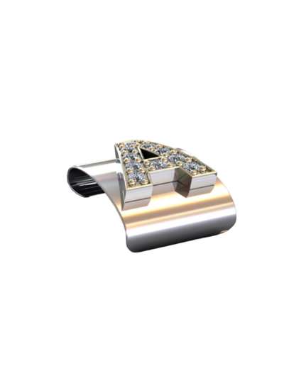 CLIP BRACCIALE ROLEX OYSTER LETTERA A CON DIAMANTI