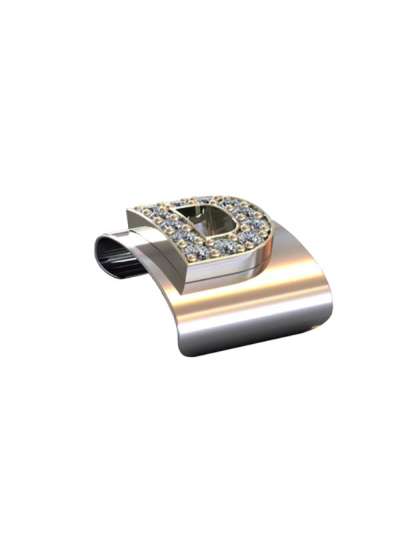 CLIP BRACCIALE ROLEX OYSTER LETTERA D CON DIAMANTI