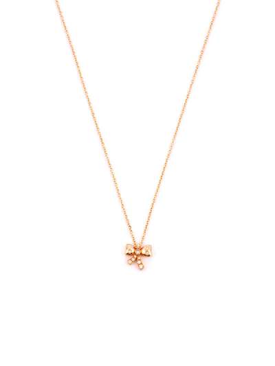 GIROCOLLO CON FIOCCO IN ORO ROSA 18KT E DIAMANTI