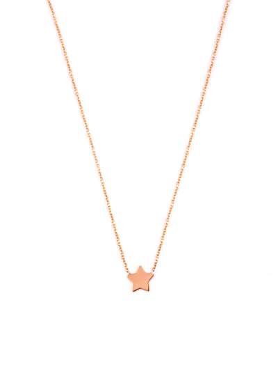 GIROCOLLO CON STELLA MEDIA PIENA IN ORO ROSA 18KT