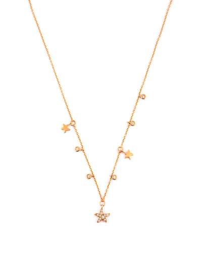 GIROCOLLO IN ORO ROSA 18KT STELLA MARINA CON DIAMANTI