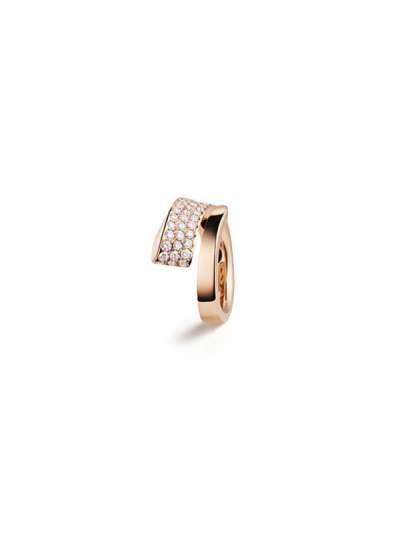 ANELLO FANTASIA CRIVELLI LIKE CONTRARIE' REGULAR IN ORO ROSA 18KT CON DIAMANTI