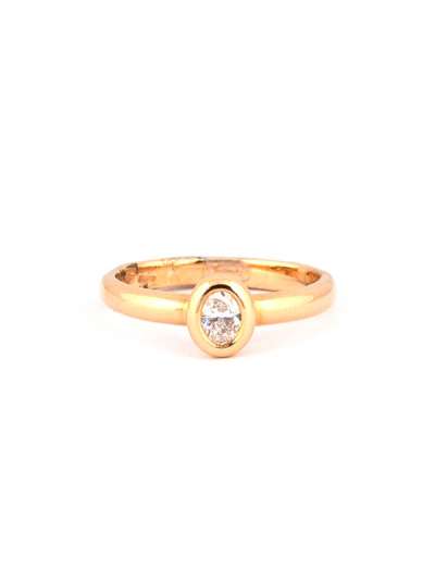 ANELLO IN ORO ROSA 18KT CON DIAMANTE