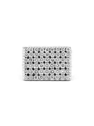 ANELLO PAVE' IN ORO BIANCO 18KT CON DIAMANTI