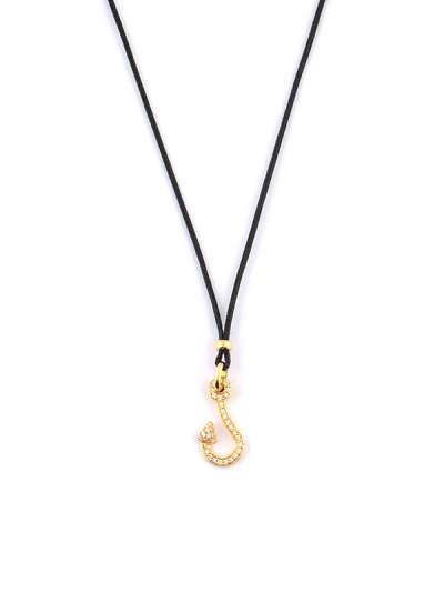 GIROCOLLO CON CORDINO E ORO GIALLO 18KT CON DIAMANTI