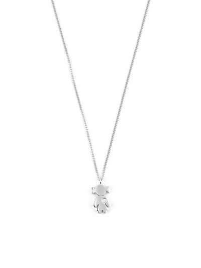 GIROCOLLO EASY BIMBA MICRO LUCIDO 1CM IN ORO BIANCO 18KT CON DIAMANTE