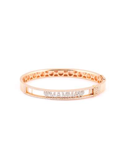BRACCIALE RIGIDO ICONIC MOTION IN ORO ROSA 18KT CON DIAMANTI MIS. 17