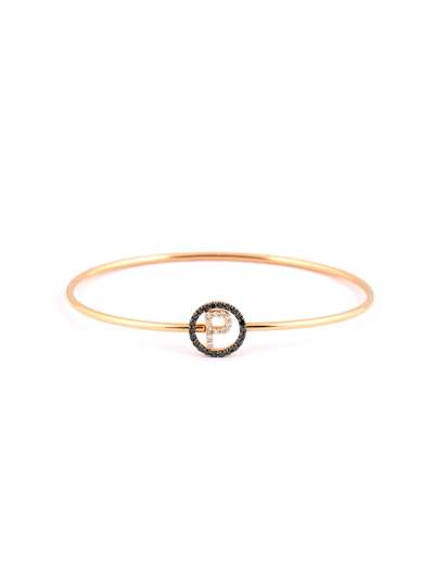 BRACCIALE CON LETTERA P IN ORO ROSA 18KT CON DIAMANTI