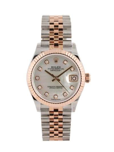 ROLEX DATEJUST 31MM IN ACCIAIO E ORO ROSA 18KT  MOP MADREPERLA CON DIAMANTI REF. 278271