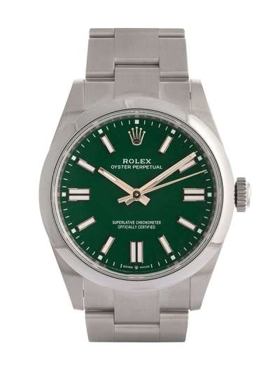 ROLEX OYSTER PERPETUAL GREEN DIAL 41MM IN ACCIAIO REF. 134300